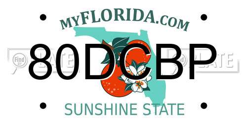 80DCBP Florida License Plate