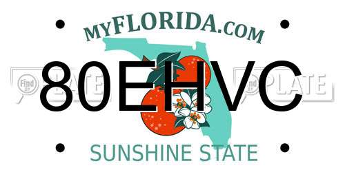 80EHVC Florida License Plate
