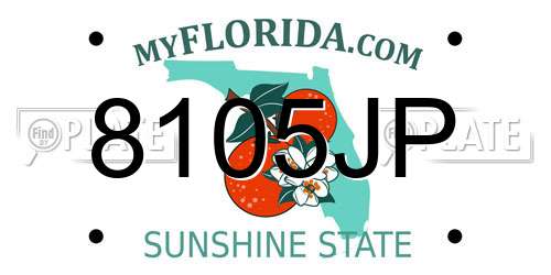 8105JP Florida License Plate