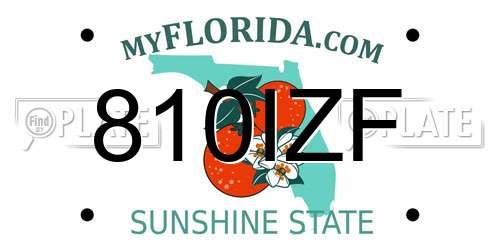 810IZF Florida License Plate