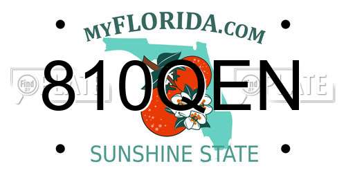 810QEN Florida License Plate
