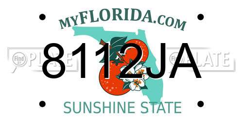 8112JA Florida License Plate