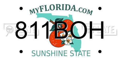 811BOH Florida License Plate