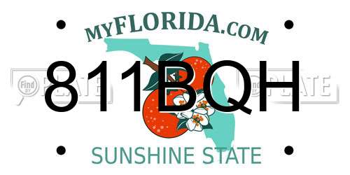 811BQH Florida License Plate