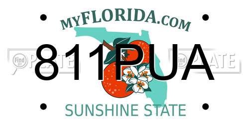 811PUA Florida License Plate