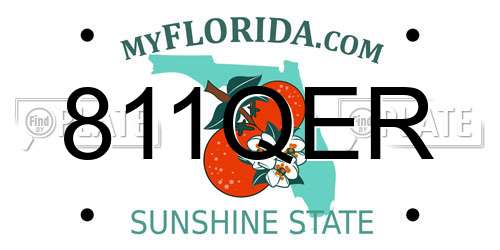 811QER Florida License Plate
