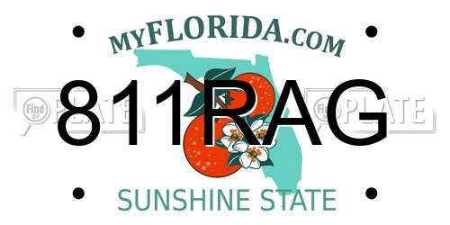 811RAG Florida License Plate