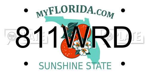 811WRD Florida License Plate
