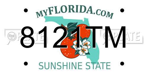 8121TM Florida License Plate
