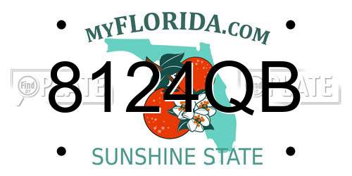 8124QB Florida License Plate