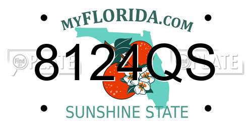 8124QS Florida License Plate