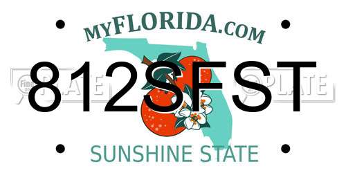 812SFST Florida License Plate