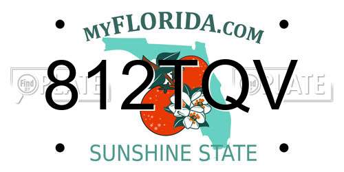 812TQV Florida License Plate