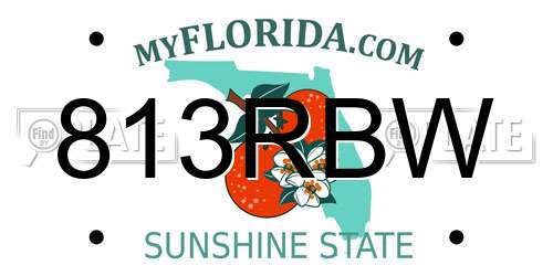 813RBW Florida License Plate
