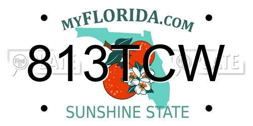 813TCW Florida License Plate