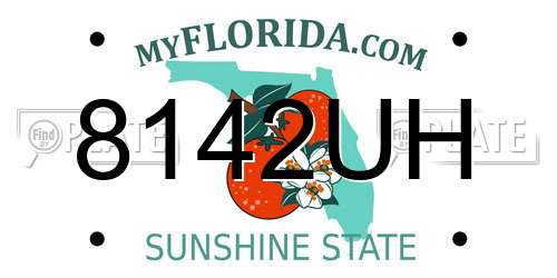8142UH Florida License Plate