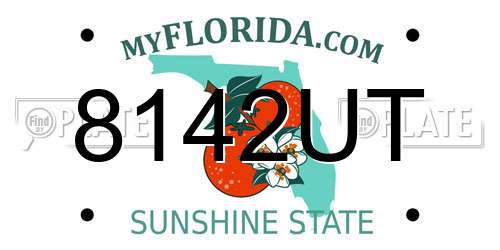 8142UT Florida License Plate