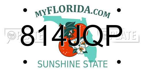 814JQP Florida License Plate