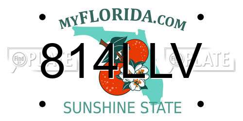 814LLV Florida License Plate