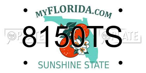 8150TS Florida License Plate