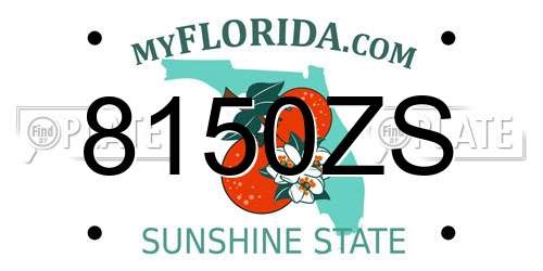8150ZS Florida License Plate