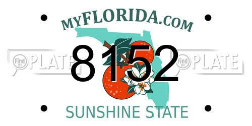 8152 Florida License Plate
