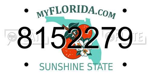 8152279 Florida License Plate