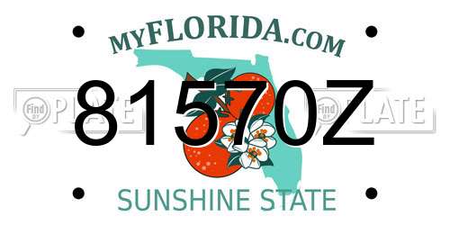 81570Z Florida License Plate
