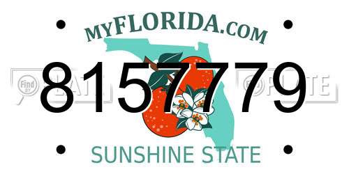 8157779 Florida License Plate