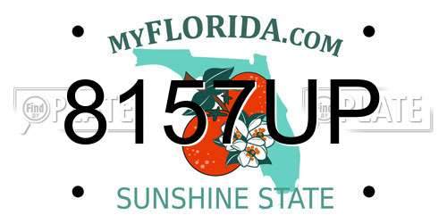 8157UP Florida License Plate