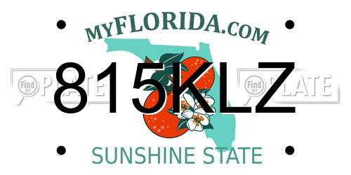 815KLZ Florida License Plate