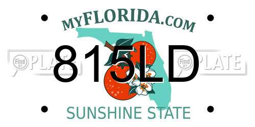 815LD Florida License Plate