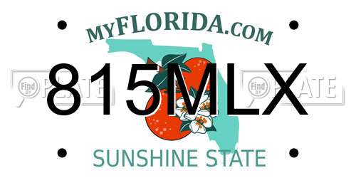 815MLX Florida License Plate