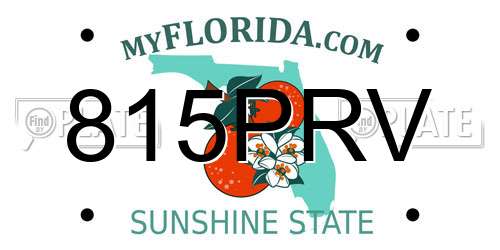815PRV Florida License Plate