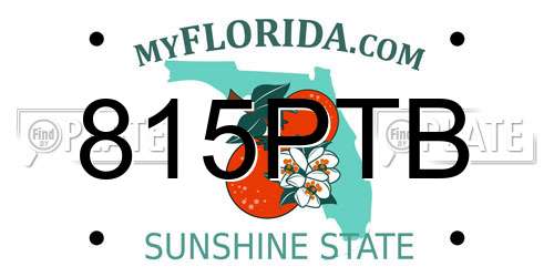 815PTB Florida License Plate