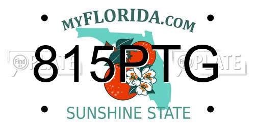 815PTG Florida License Plate