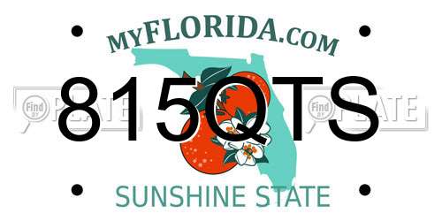 815QTS Florida License Plate
