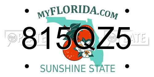 815QZ5 Florida License Plate