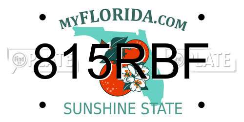815RBF Florida License Plate