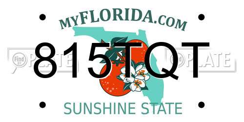 815TQT Florida License Plate