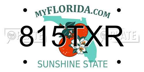 815TXR Florida License Plate