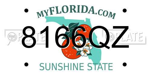 8166QZ Florida License Plate