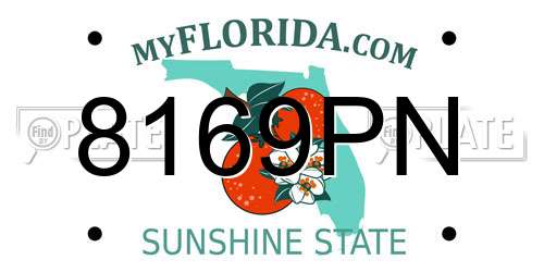 8169PN Florida License Plate