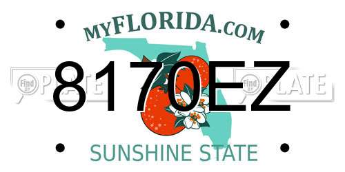 8170EZ Florida License Plate