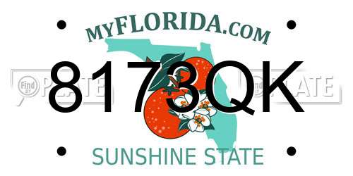 8173QK Florida License Plate