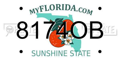 8174OB Florida License Plate