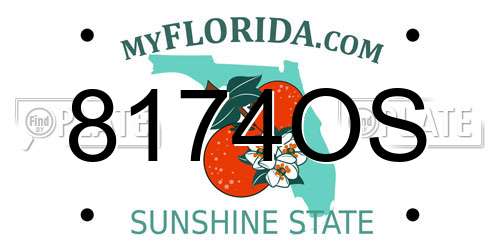 8174OS Florida License Plate