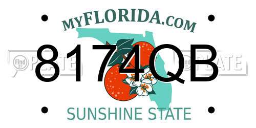 8174QB Florida License Plate