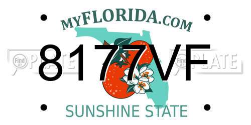 8177VF Florida License Plate