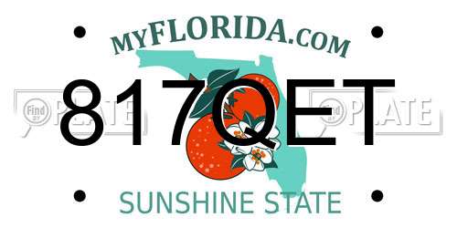 817QET Florida License Plate